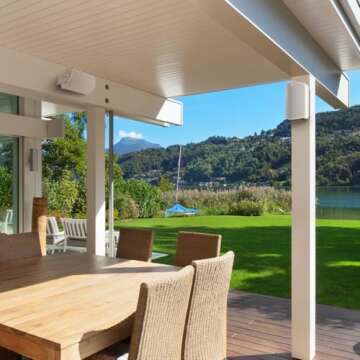 Polk Audio Atrium 6 Outdoor All-Weather Speakers with Bass Reflex Enclosure (Pair, White), Broad Sou...