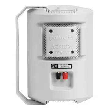 Polk Audio Atrium 6 Outdoor All-Weather Speakers with Bass Reflex Enclosure (Pair, White), Broad Sound Coverage, Speed-Lock Mounting System