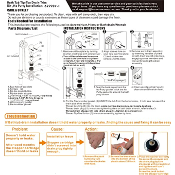 Elegant Champagne Bronze Tip-Toe Tub Trim Set