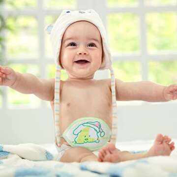 8 Pcs Newborn Infant Belly Wrap Comfort Cotton Umbilical Cord Cover Band Cartoon Soft Baby Belly Ban...