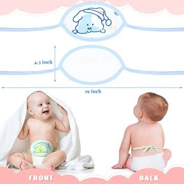 8 Pcs Baby Belly Wraps with Cute Cartoon Patterns