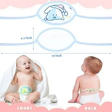 8 Pcs Baby Belly Wraps with Cute Cartoon Patterns