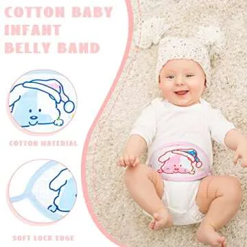 8 Pcs Baby Belly Wraps with Cute Cartoon Patterns