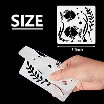 30-Piece Sea Ocean Creatures Stencils Set for Artistic Creations