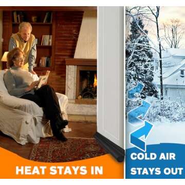 MAXTID Under Door Draft Stoppers 36 Inch White Door Draft Blocker Draft Stoppers for Bottom of Doors...