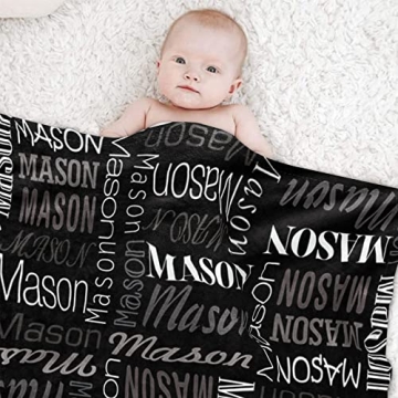 KYGNE Personalized Baby Blanket for Boys Girls Custom Gift