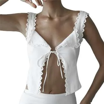 Y2K Summer Top Lace Up Tank Top for Trendy Style