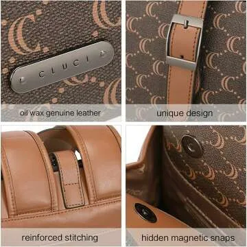 Women’s Large Leather Backpack Purse for Travel