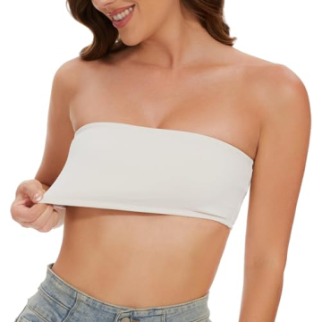 Women's Sports Bandeau Casual Tube Top Bra Strapless Wireless