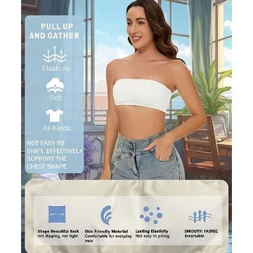 Shop Women's Sports Bandeau Casual Tube Top Bra