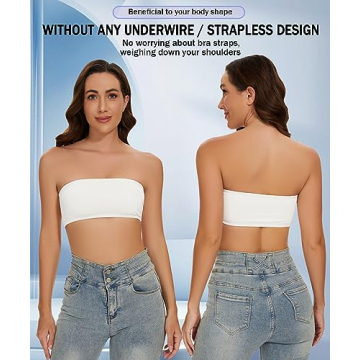 Shop Women's Sports Bandeau Casual Tube Top Bra