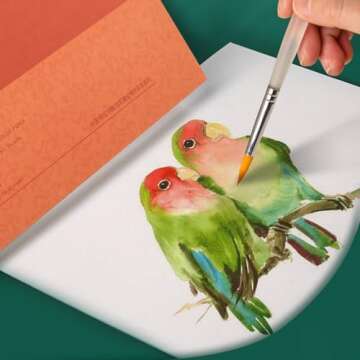 MEEDEN 5X7 Watercolor Paper Block, Textured Surface Watercolor Paper, Cold Pressed, 20 Sheets (140lb/300gsm) Art Paper for Watercolor Gouache Ink Acrylic and More