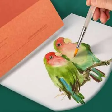 MEEDEN 5X7 Watercolor Paper Block, Textured Surface Watercolor Paper, Cold Pressed, 20 Sheets (140lb/300gsm) Art Paper for Watercolor Gouache Ink Acrylic and More