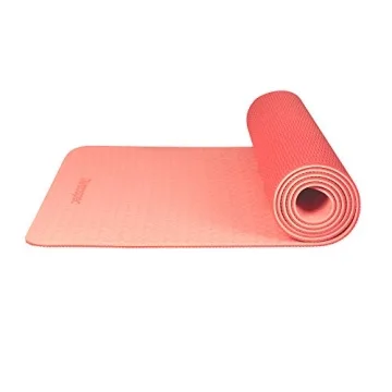 Retrospec Zuma Yoga Mat w/Nylon Strap - Non Slip Exercise Mat for Yoga, Pilates, Fitness, Blush