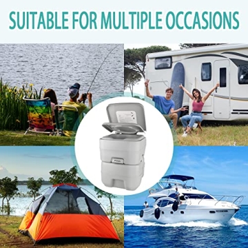 GOLDPAR 5.3 Gallon Portable Travel Toilet for RV Adventures