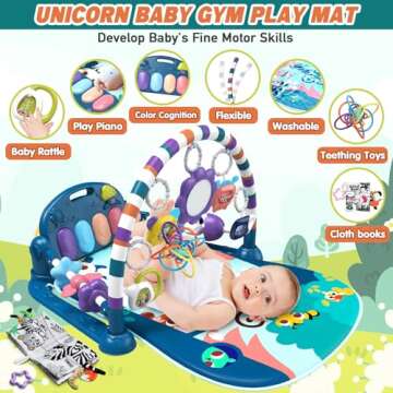 Unique ESOLOM Baby Play Mat with Musical Piano and Toys