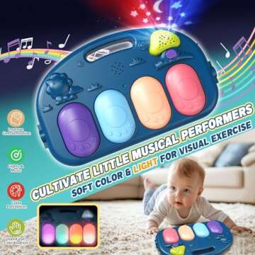 Unique ESOLOM Baby Play Mat with Musical Piano and Toys