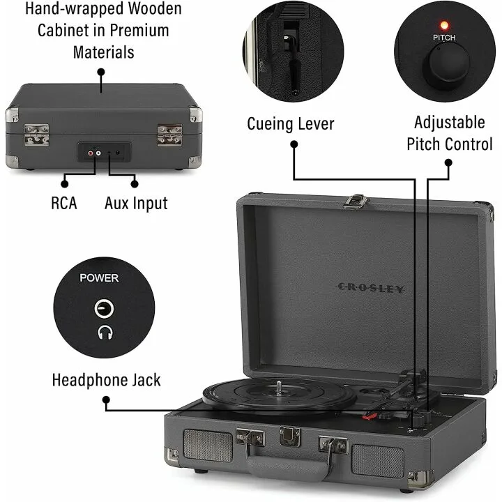 Crosley Cruiser Plus Vintage Bluetooth Record Player