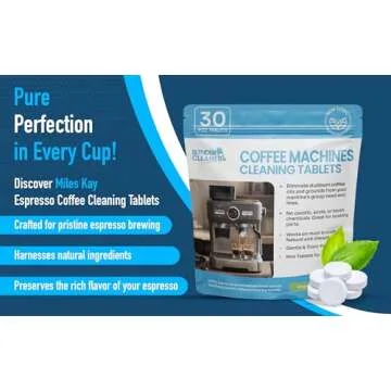 Miles Kay 30-Pack Coffee Cleaning Tablets, Compatible with All Major Coffee Machines – Natural Barista Grade Coffee Residue Cleaner