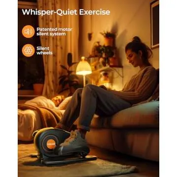 YOSUDA Under Desk Elliptical Electric,Ellipse Leg Exerciser for Seniors,Fully Assembled Seated Pedal Exerciser with Remote Control with Free Footstraps & 10 Adjustable Speeds