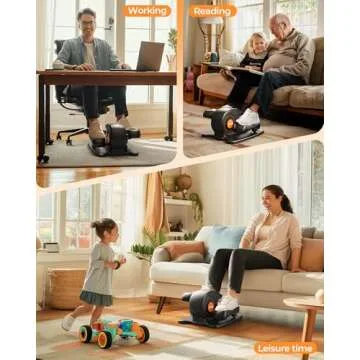 YOSUDA Under Desk Elliptical Electric,Ellipse Leg Exerciser for Seniors,Fully Assembled Seated Pedal Exerciser with Remote Control with Free Footstraps & 10 Adjustable Speeds