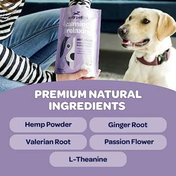 Hemp Calming Chews for Dogs | Herbal Dog Calming Chews for Anxiety from Normal and Occasional Stress...