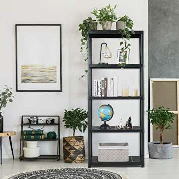Giantex 2 Pieces 5-Tier Ventilated Shelving Storage Rack, Free Standing Multi-Use Shelf Unit, No Too...