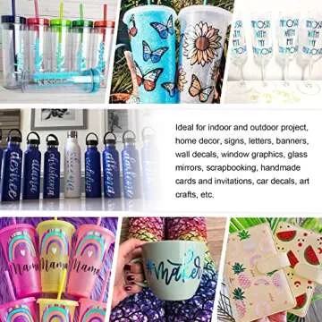 TECKWRAP Holographic Opal Craft Vinyl 12" x 12" 7 Sheets/Pack for Craft Cutters,Sign Plotters