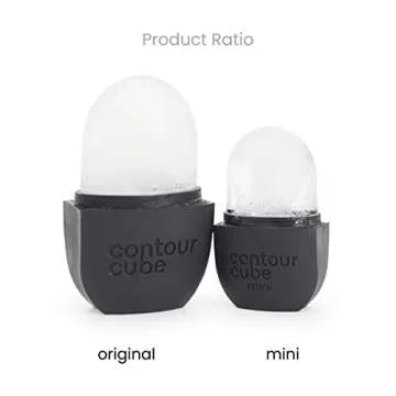 Contour Cube Original - Ice Roller for Sculpting & De-Puffing - Face Ice Roller & Massager with BPA-Free Silicone - Ice Mold for Face - Skin Care Tools for Daily Skincare (180ml) - Jet Black