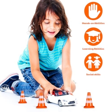 STOBOK Mini Traffic Cones for Kids Educational Play