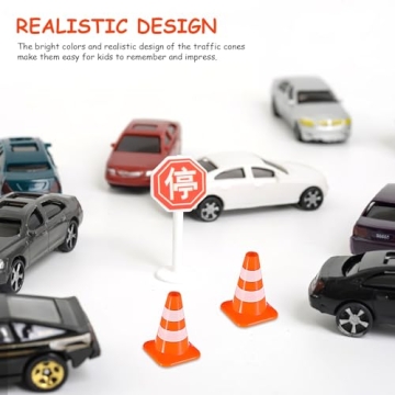 STOBOK Mini Traffic Cones for Kids Educational Play