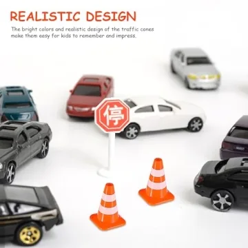 STOBOK Mini Traffic Cones for Kids Educational Play