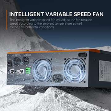 Solar Inverter 5000W 48V Off Grid Inverter 120VAC Pure Sine Wave Inverter Charger 48v Solar Inverter with MPPT Charger 5000W Inverter for Home, RV, Truck, Off-Grid,Lead-Acid/Lithium