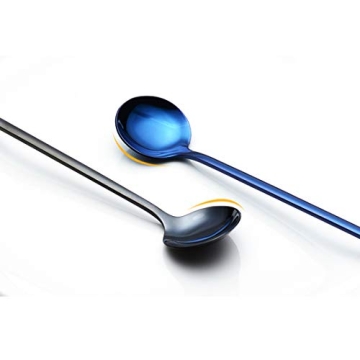 Long Handle Stainless Steel Spoons - 6PCS Gold