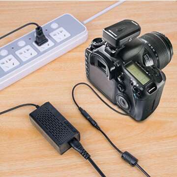 Tengdaxing AC-PW20 Dummy Battery Adapter for Sony Cameras