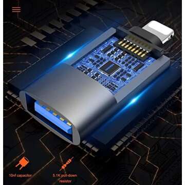 Apple Lightning to USB OTG Adapter - Fast, Portable & MFi Certified