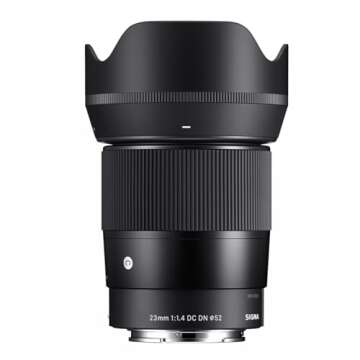 Sigma 23mm f/1.4 DC DN Contemporary Lens for Sony E Bundle with 52mm Multi Coated UV Filter, Microfiber Cleaning Cloth