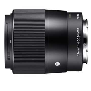 Sigma 23mm f/1.4 DC DN Contemporary Lens for Sony E Bundle with 52mm Multi Coated UV Filter, Microfiber Cleaning Cloth