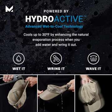 MISSION Cooling UPF Vented Performance Hat - Unisex One Size Cap for Workouts, Golf & Running - Sweat & Water Activated Technology