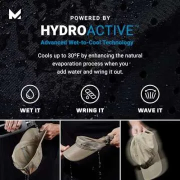 MISSION Cooling UPF Vented Performance Hat - Unisex One Size Cap for Workouts, Golf & Running - Sweat & Water Activated Technology