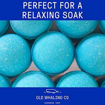 Old Whaling Co Coconut Milk Bath Bomb – Set of 4 – Handmade Bath Soak with Epsom Salts – Clean...