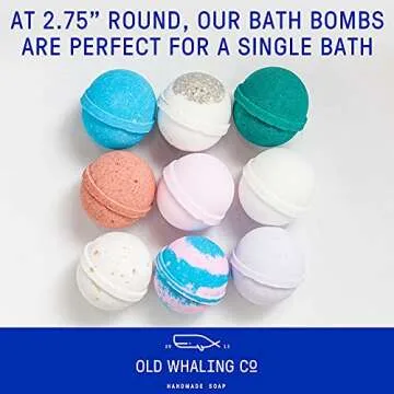 Old Whaling Co Coconut Milk Bath Bomb Set of 4 - Handmade Delight