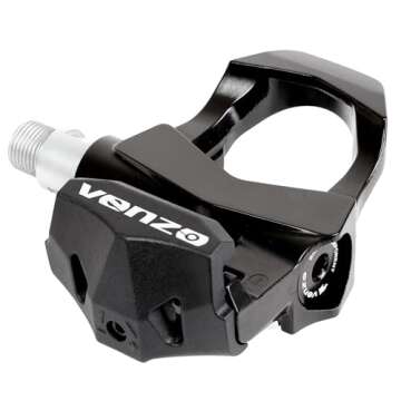 Venzo Sealed Fitness Exercise Indoor Bike Bicycle Pedals & Cleats - Compatible with Peloton, Look Delta & for Shimano SPD 9/16"