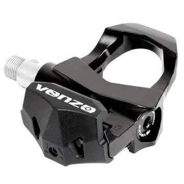 Venzo Sealed Fitness Exercise Indoor Bike Bicycle Pedals & Cleats - Compatible with Peloton, Look Delta & for Shimano SPD 9/16"