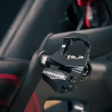 Venzo Sealed Fitness Exercise Indoor Bike Bicycle Pedals & Cleats - Compatible with Peloton, Look Delta & for Shimano SPD 9/16"