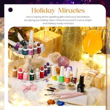 2024 Beetles Holiday Nail Art Gel Set: 21 Vibrant Colors & Tools for Stunning Nails