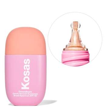 Kosas DreamBeam Mineral Sunscreen SPF 40 - Smooth Liquid Sun Protection for Face - Lightweight Makeu...