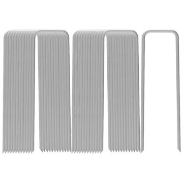 AAGUT 25 Pack Landscape Staples 12 Inch Heavy Duty 11 Gauge Galvanized Steel Garden Stakes Fence Anc...