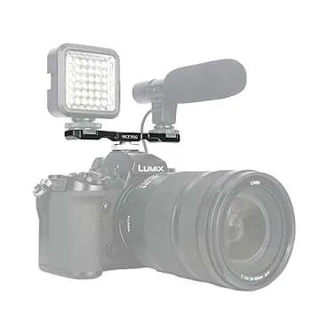 NICEYRIG Dual Cold Shoe Mount Flash LED Light Microphone Vlog Vlogging Extension Bracket with Shoe Mount 1/4 Thread Applicable for DSLR Camera Mini Tripod Monopod - 432