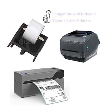 OEka 1.5 Inches Round Direct Thermal Labels Blank Shipping Labels Address Labels 500Pcs/Roll Compatible with Rollo & Zebra Desktop Printers(1 Roll, White)